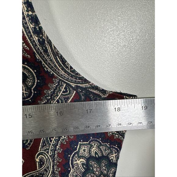 VTG Windridge Cheryl Nash Vest‎ Womens M Paisley Navy Made In USA Festival 90s - Picture 4 of 8